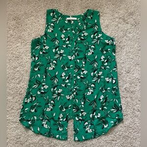 Kelly Green summer blouse - size large